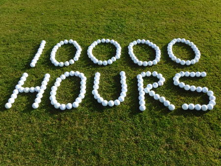 10000 hours of golf ballsの写真素材