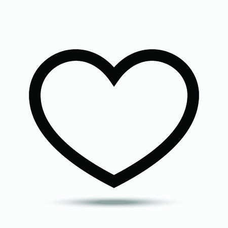 Heart - sign of love . Illustration isolated on white background.のイラスト素材