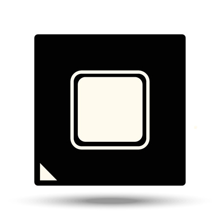 Computer chip. Electronic microprocessor.のイラスト素材