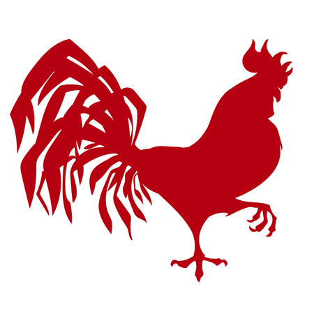 Red rooster vectorのイラスト素材