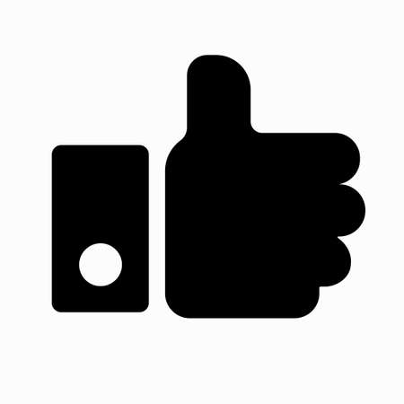 Like icon. Hand like. Thumb up. Seal of approval. OK sign. Like symbol. Premium quality. Achievement badge. Thumb icon. Human hand.のイラスト素材