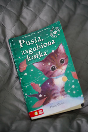 Poznan, Poland - July 20, 2023: Polish child book Pusia about a small kitten.のeditorial素材