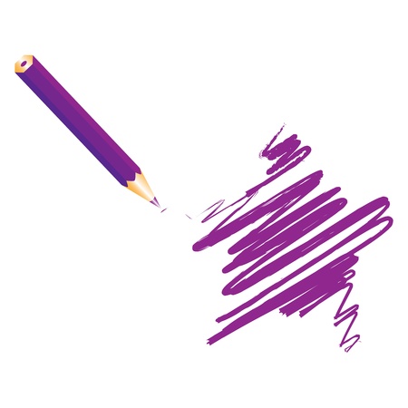 Purple handwritten star, vector illustrationのイラスト素材
