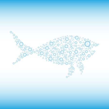Bubble fish on blue background, vector illustration
のイラスト素材