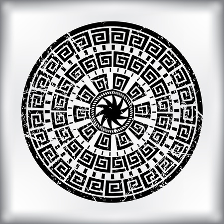 Old-fashioned abstract circular arabesque, vector illustration, eps10のイラスト素材