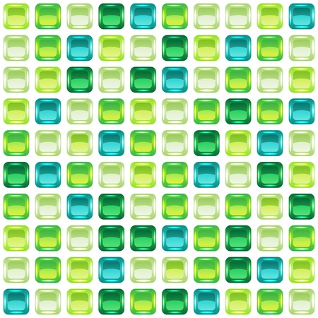 Green mosaic seamless background.のイラスト素材
