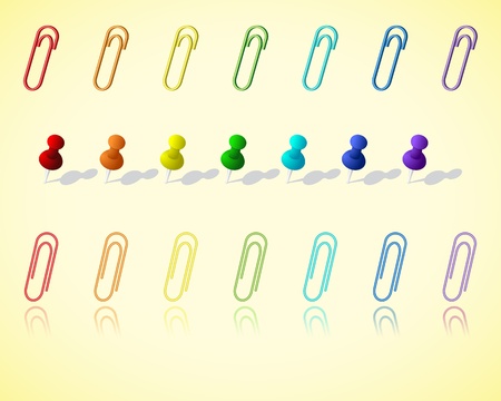Set of staples and tacks.のイラスト素材