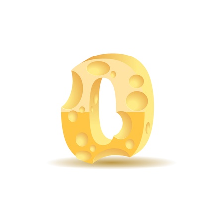 Figure made of cheese (see other cheese characters in my portfolio), transparent shadowのイラスト素材