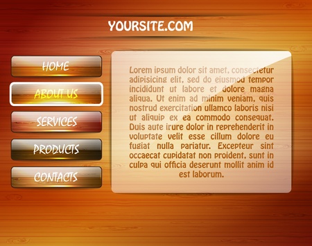 Wooden design for your site, easy editable, 4 layers, also you can use wooden texture  background  like a pattern  seamless  のイラスト素材