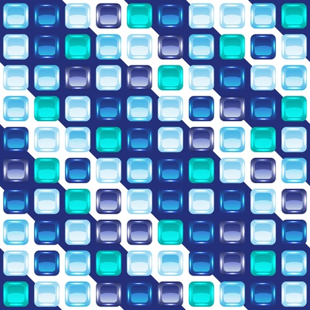 Blue mosaic seamless background, vector illustration, eps10, 6 layers!のイラスト素材