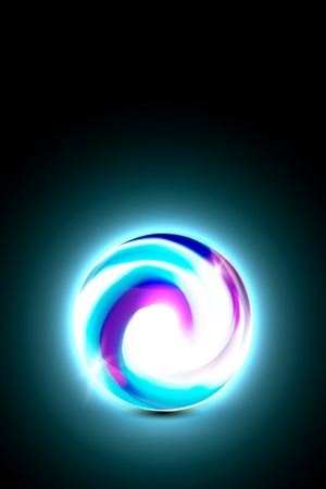 Abstract blue purple glowing ball for your design, vector illustration,  2 layersのイラスト素材