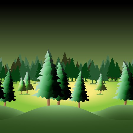 Seamless forest for your design, vector illustration, eps10のイラスト素材