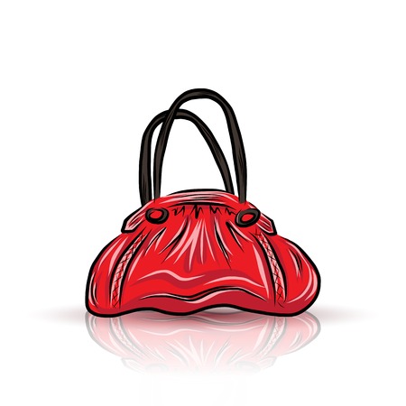 Red sad bagのイラスト素材