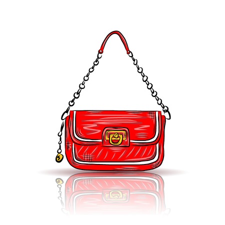 Red glamour bagのイラスト素材