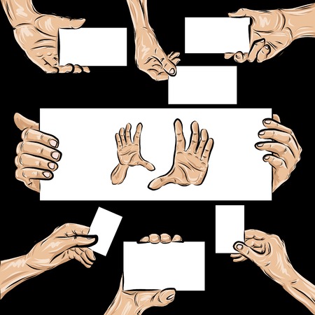 Holding hands setのイラスト素材