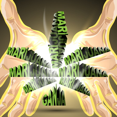 Hands giving marijuanaのイラスト素材