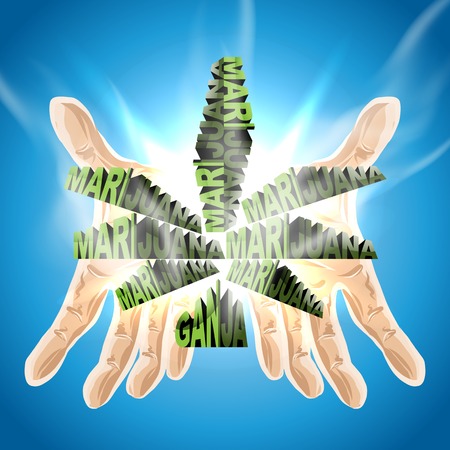 Hands giving marijuanaのイラスト素材
