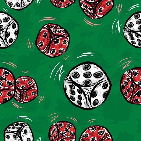 Dice seamlessのイラスト素材