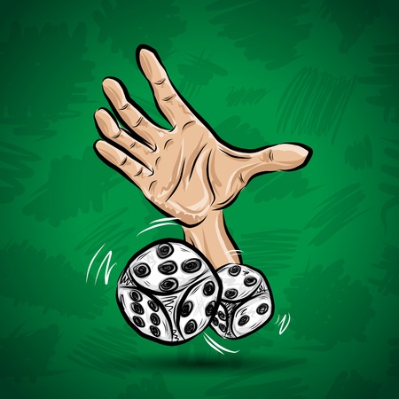 Dice throwingのイラスト素材