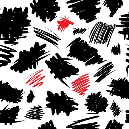Curvy grunge seamless patternのイラスト素材