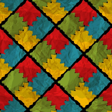 Grunge rhombus seamless patternのイラスト素材