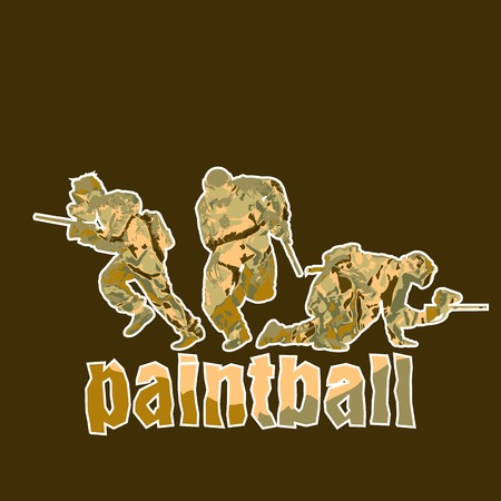 Paintball playersのイラスト素材