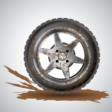 Dirty wheelのイラスト素材