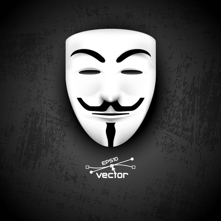 Mask anonymous on blackのイラスト素材