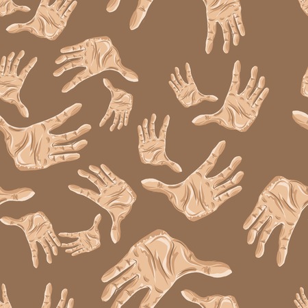 Seamless pattern of hands, vector illustration for your design,.のイラスト素材