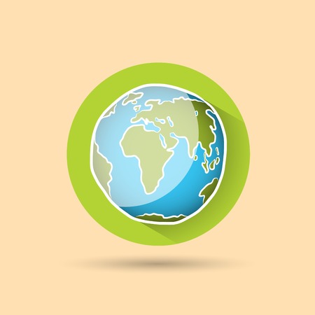 Doodle globe iconのイラスト素材
