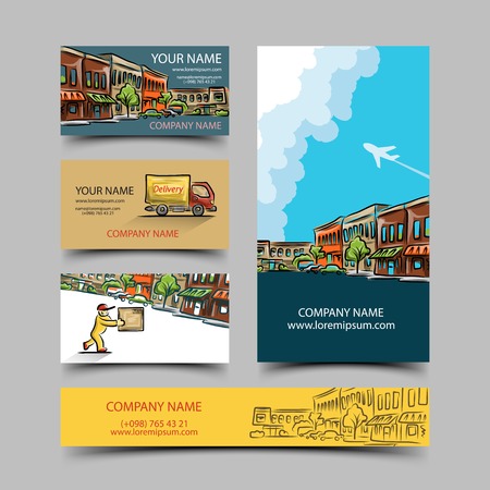 Business card setのイラスト素材