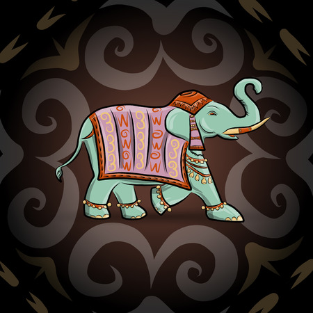 Emerald elephant , vector illustration for your design,のイラスト素材