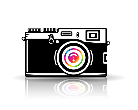 Vintage photo camera, vector illustration for your cool designのイラスト素材