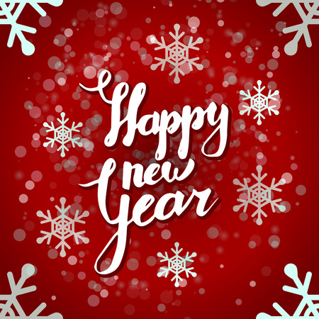New Year greeting card ,red colored vector illustration for your design, EPS10のイラスト素材