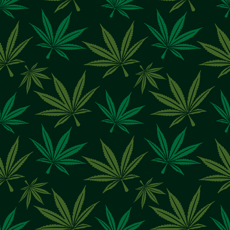 Marijuana leaf seamless patternのイラスト素材