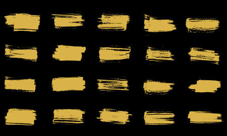 golden ink brush element. can created or apply in your art workのイラスト素材