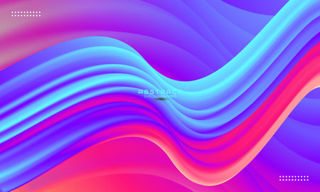 realistic abstarct fluid flow wave backgroundのイラスト素材