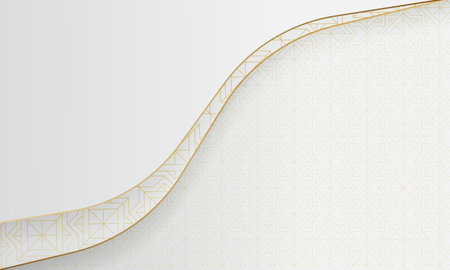 Elegant background with gold pattern and copy space. Vector illustration.のイラスト素材