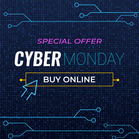 Cyber Monday sale banner backgroundのイラスト素材