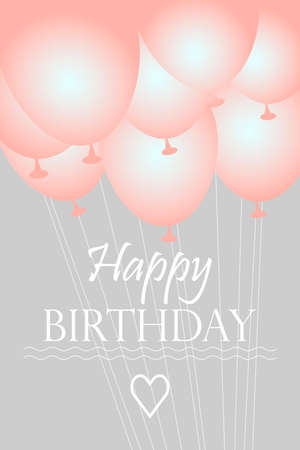 Festive background with balloons and greeting message. You can use it for banner, flyer, invitation, website, greeting card and gift coupon.のイラスト素材