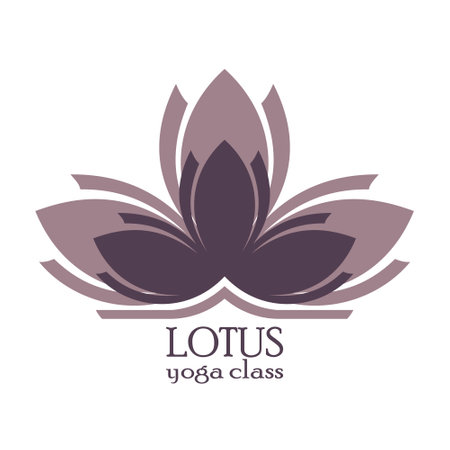 Vector image of a Lotus flower. Color Lotus for yoga Studio. Can be used as a  sign, advertisement, flyer, leaflet, banner, invitation, sticker, sticker, print.のイラスト素材