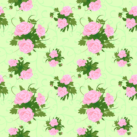 peony background seamlessのイラスト素材