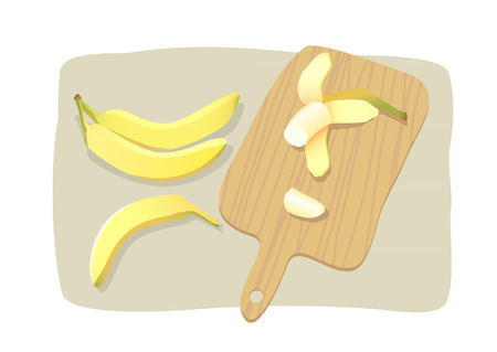 banana on breadboardのイラスト素材