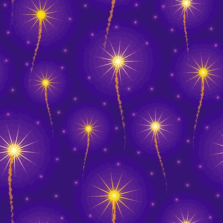 salute, fireworks in the sky seamless backgroundのイラスト素材