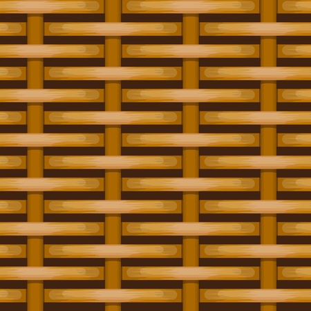 woven wicker rail fence seamless backgroundのイラスト素材