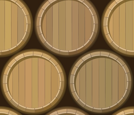 vector old barrel stand seamless background patternのイラスト素材