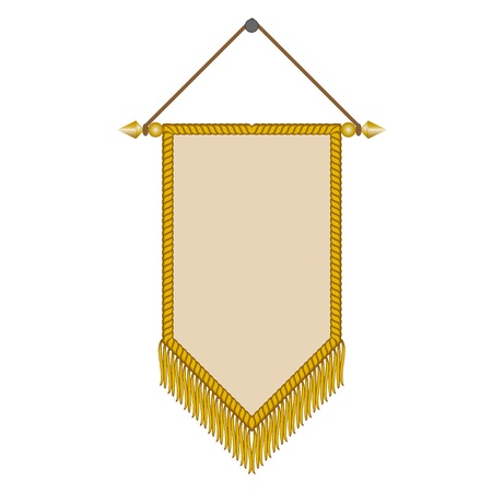 vector image of a pennant with gold fringeのイラスト素材