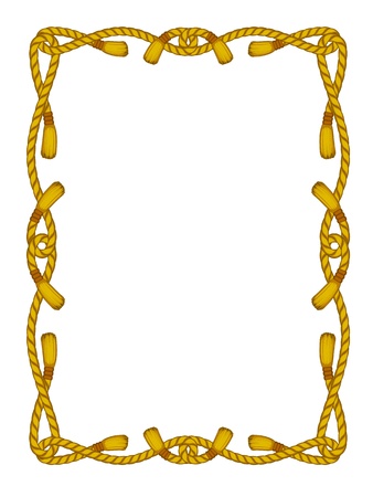 frame from rope isolated on whiteのイラスト素材