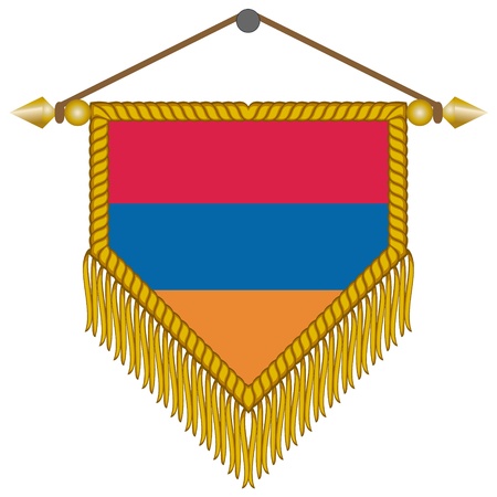 pennant with the national flag of Armeniaのイラスト素材