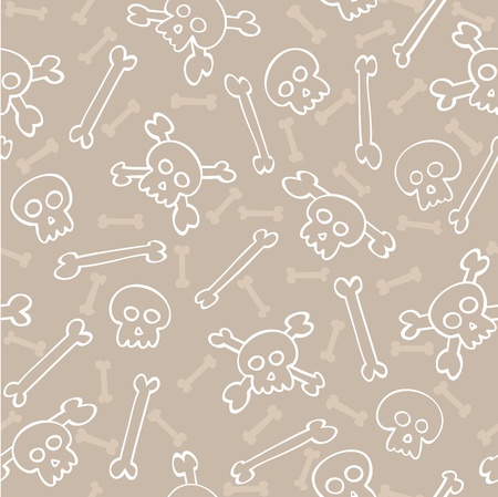 skull bones deaths head seamless backgroundのイラスト素材